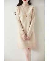 Emilia™ Chic Winterkleid in Beige