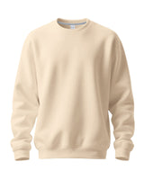 Herren nan Oversize-Rundhals-Sweatshirt aus weichem Baumwollfleece mit gerippten Bündchen Drune in Apricot