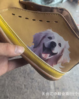 Damen nan knöchelhohe Sneaker mit niedlichem Katzenmotiv Stickerei und ergonomischem Komfortfußbett Drune in Motiv Hund (Kundenservice kontaktieren)