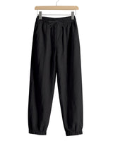Damen nan relaxed-fit Haremshose aus Leinenmix mit Tunnelzugbund und elastischen Knöchelbündchen Drune in Schwarz