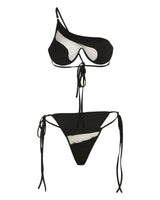 Damen Stilvoller Cut-Out Bikini Drune in Schwarz