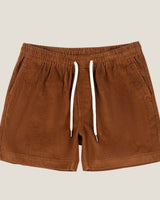 James | Elastischer Bund Kordelzug Shorts in Braun