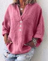 Genesis | V-Ausschnitt Oversized Top in Rosa