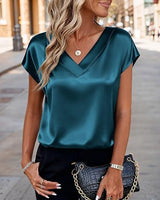 Damen Satinbluse Drune in Grün
