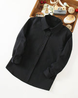 Damen Langarmhemd Drune in Schwarz