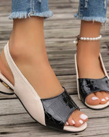 Lariss – Sandalen Mit Offener Spitze Und Fersenriemen in Schwarz