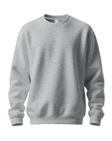 Herren nan Oversize-Rundhals-Sweatshirt aus weichem Baumwollfleece mit gerippten Bündchen Drune in Hellgrau