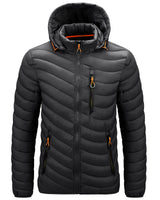 Leichte Herren-Steppjacke mit Kapuze - Sverre in Schwarz