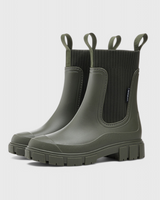 Amelia | Wasserabweisend Wasserdicht Chelsea-Stiefel in Grün