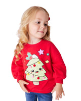 Mädchen Sweater mit festlichem Weihnachtsbaum-Motiv Drune in Farbnummer