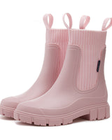 VALERIE | Klassische wasserdichte Chelsea-Stiefeletten in Pink