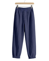 Damen nan relaxed-fit Haremshose aus Leinenmix mit Tunnelzugbund und elastischen Knöchelbündchen Drune in Navyblau