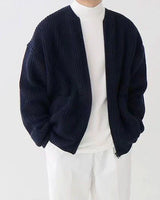LOIC – Herren-Strickjacke – Bequemer Cardigan im Minimalistischen Stil in Marineblau