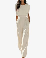 Sybella - Jumpsuit mit weichem Griff in Beige