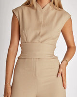 Eleganter Jumpsuit für Frauen - JADE in Braun