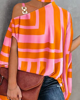 Silvermist | Einzigartige Elegante Bluse in Orange-rosa