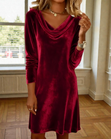 Tavriah - Luxuriöses drapiertes Kleid in Rot