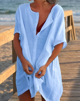 Lysina - Luftige Bluse in Blau