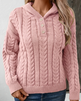 Talbot | Pull Henley Kuschelig Chic in Rosa