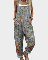 Evarielle - Softtouch-Jumpsuit in Hellgrau