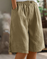 Lea | Loose-Fit Casual Shorts in Khaki