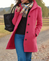 Danla – Langarmmantel Mit Taschen in Rosa