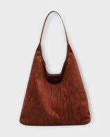 Minimalistische Schultertasche Damen in Kaffeebraun