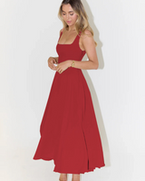 Grace | Elegantes Sommerkleid in Rot
