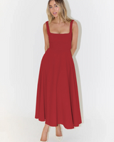 Nangula - Elegantes Kleid Aus Rayon in Rot