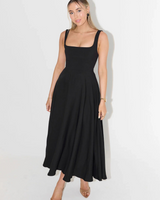 Nangula - Elegantes Kleid Aus Rayon in Schwarz