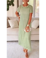 Valesse - Soft-Touch Maxikleid im Lagenlook in Hellgrün