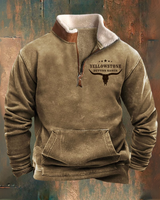 RODEO — Herbst-Winter Halbreißverschlussjacke in Braun