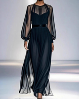 Cira – Elegantes, lässiges Maxikleid in Schwarz