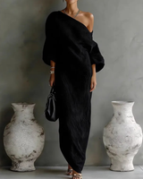 Nelle™ Chic Maxi-Kleid in Schwarz
