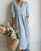Mbavera - Kleid Mit Blumenmuster in Blau