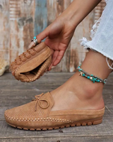 Luna | Bequemer orthopädischer Slip-On Schuh für Damen in Camel
