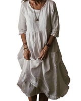 Zaria - Softtouch-Maxikleid in Weiß