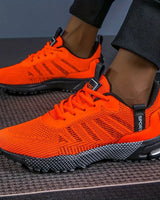 Delphine | Trendy Schnürung Low Top Comfy in Orangerot
