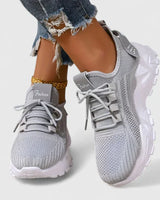 Sandra | Damen Lässig Schicke Bequeme Schnürsneaker in Grau