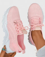 Sandra | Damen Lässig Schicke Bequeme Schnürsneaker in Rosa
