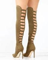 Overknee-Stiefel Mit Hohem Absatz - Lynn in Khaki