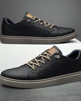 Hampus – Sneakers Aus Echtem Leder in Schwarz