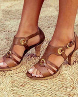 Rozenn – Sandalen Mit Hohen Absätzen Und Fesselriemchen in Braun