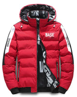 Warme Daunen Winterjacke für Herren in Rot