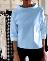 Sofia - Damen Elegantes Oberteil in Blau