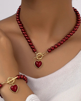 Maple - Perlen Set Liebe in Rot