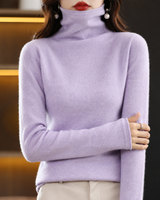 Akainu - Eleganter Rollkragenpullover in Hellviolett