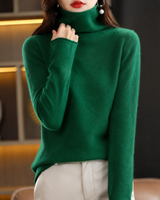 Akainu - Eleganter Rollkragenpullover in Grün