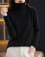 Akainu - Eleganter Rollkragenpullover in Schwarz