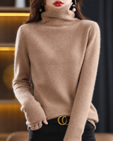 Akainu - Eleganter Rollkragenpullover in Braun